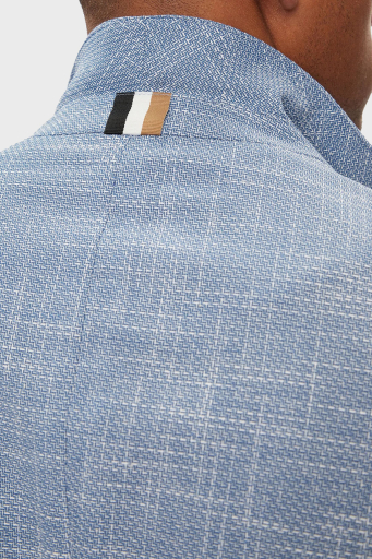 Boss Pamuk ve Yün Karışımlı Slim Fit Blazer Erkek Ceket 50514665 423 SAKS - 5