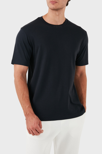Boss Pamuklu Bisiklet Yaka Relaxed Fit Erkek T Shirt 50519354 402 LACİVERT - 4
