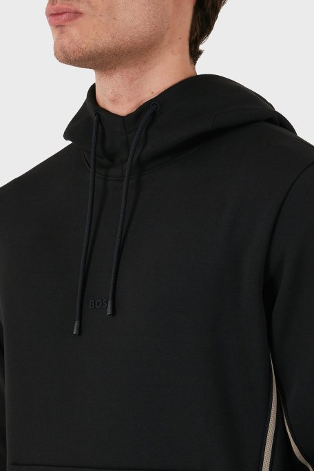 Boss Pamuklu Logolu Regular Fit Kapüşonlu Erkek Sweat 50523905 001 SİYAH - 6