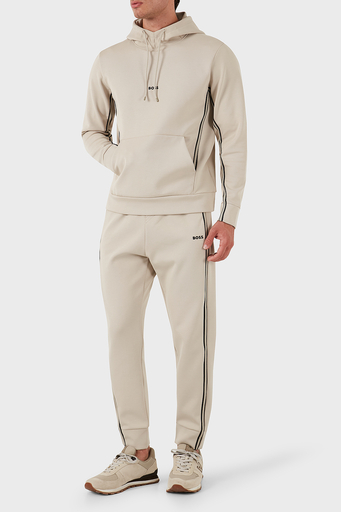 Boss Pamuklu Logolu Regular Fit Kapüşonlu Erkek Sweat 50523905 271 BEJ - 3