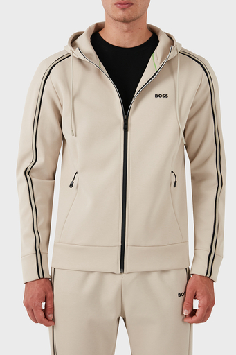 Boss Pamuklu Logolu Regular Fit Kapüşonlu Erkek Sweat 50523912 271 BEJ - 1