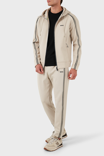 Boss Pamuklu Logolu Regular Fit Kapüşonlu Erkek Sweat 50523912 271 BEJ - 3