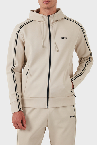 Boss Pamuklu Logolu Regular Fit Kapüşonlu Erkek Sweat 50523912 271 BEJ - 4