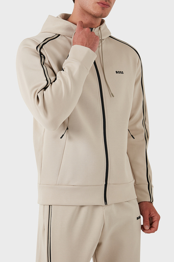 Boss Pamuklu Logolu Regular Fit Kapüşonlu Erkek Sweat 50523912 271 BEJ - 6