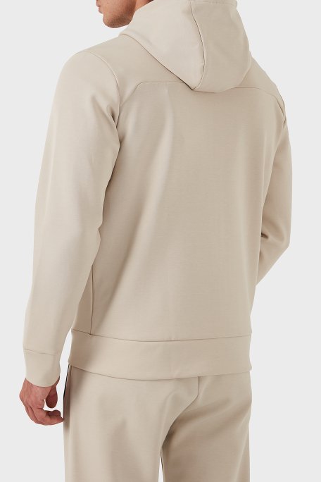 Boss Pamuklu Logolu Regular Fit Kapüşonlu Erkek Sweat 50523912 271 BEJ - 3