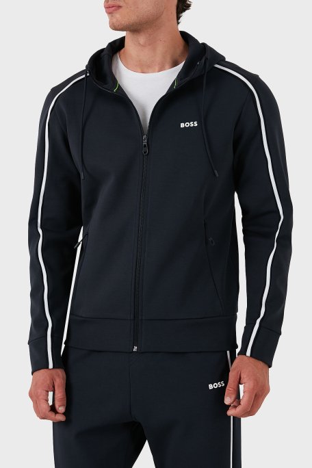 Boss Pamuklu Logolu Regular Fit Kapüşonlu Erkek Sweat 50523912 402 LACİVERT - 1