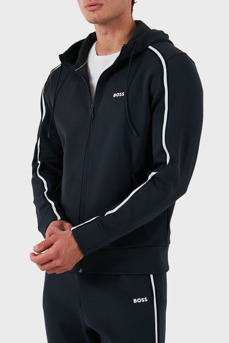 Boss Pamuklu Logolu Regular Fit Kapüşonlu Erkek Sweat 50523912 402 LACİVERT - 5