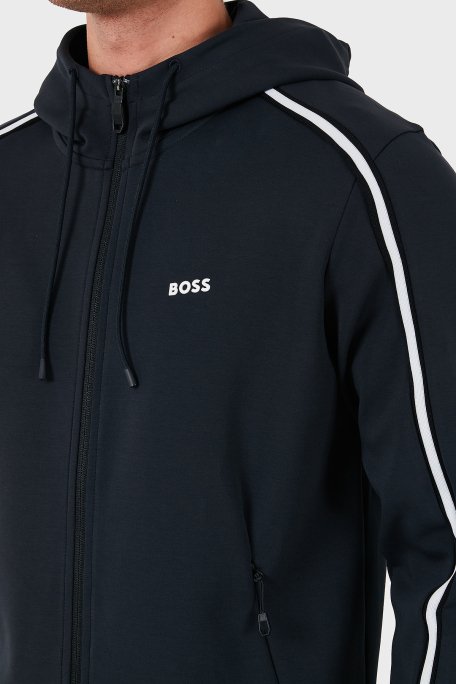 Boss Pamuklu Logolu Regular Fit Kapüşonlu Erkek Sweat 50523912 402 LACİVERT - 6