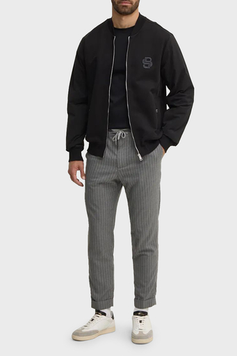 Boss Pamuklu Logolu Regular Fit Kolej Yaka Fermuarlı Erkek Sweat 50524338 001 SİYAH - 3
