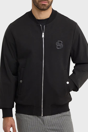 Boss Pamuklu Logolu Regular Fit Kolej Yaka Fermuarlı Erkek Sweat 50524338 001 SİYAH - 6