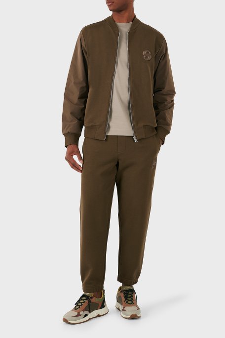 Boss Pamuklu Logolu Regular Fit Kolej Yaka Fermuarlı Erkek Sweat 50524338 361 KAHVE - 2
