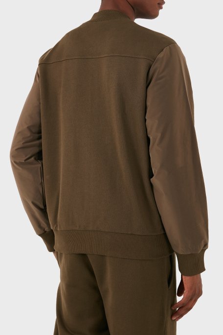 Boss Pamuklu Logolu Regular Fit Kolej Yaka Fermuarlı Erkek Sweat 50524338 361 KAHVE - 3