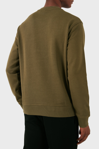 Boss Pamuklu Logolu Relaxed Fit Bisiklet Yaka Erkek Sweat 50514541 368 HAKİ - 8
