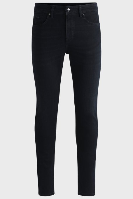 Boss Pamuklu Logolu Slim Fit Normal Bel Dar Paça Jeans Erkek Kot Pantolon 50536590 005 SİYAH - 3