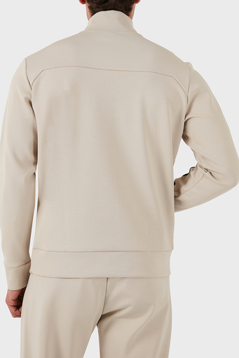 Boss Pamuklu Logolu Slim Fit Yarım Fermuarlı Dik Yaka Erkek Sweat 50523911 271 BEJ - 8
