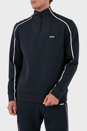 Boss Pamuklu Logolu Slim Fit Yarım Fermuarlı Dik Yaka Erkek Sweat 50523911 402 LACİVERT - 9