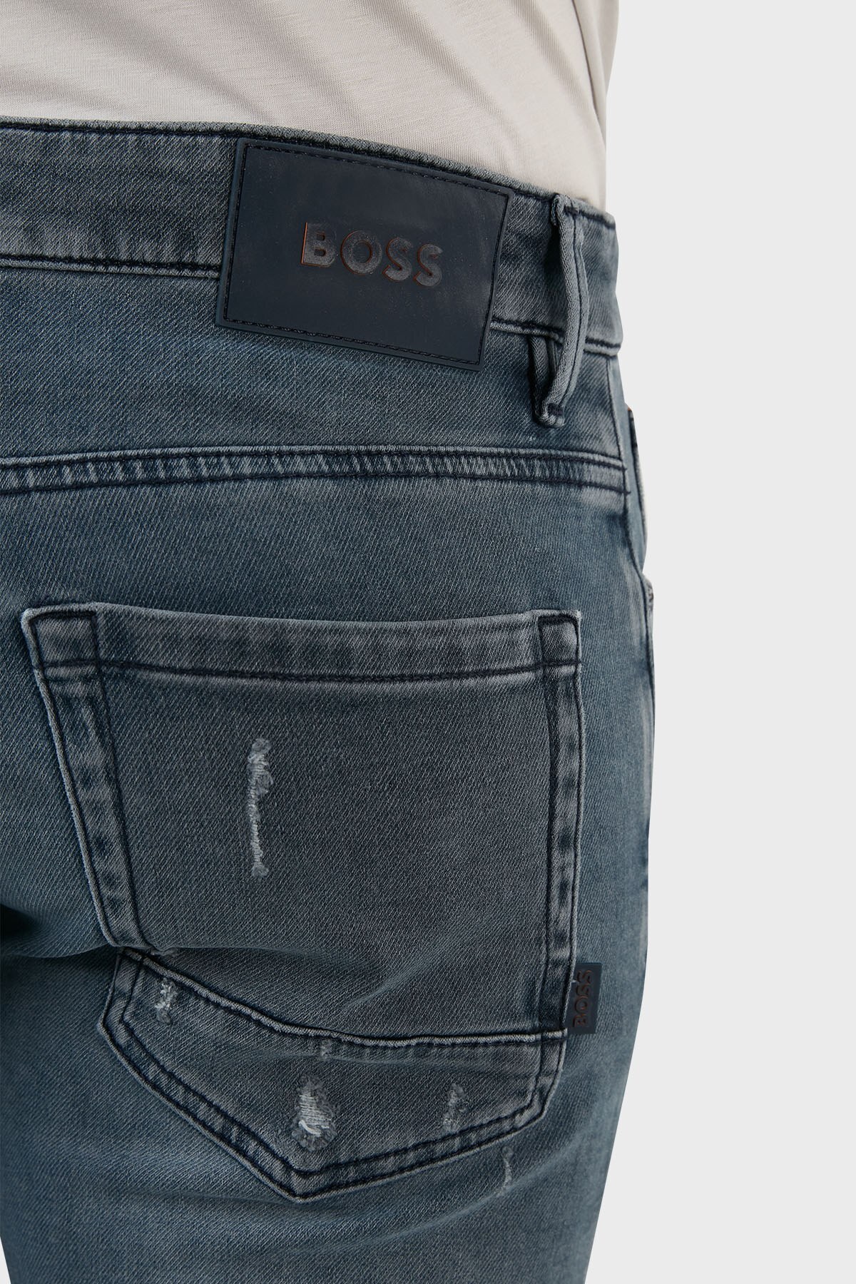 Boss Pamuklu Normal Bel Slim Fit Dar Paça Streç Jeans Erkek Kot Pantolon 50468639 406 LACİVERT
