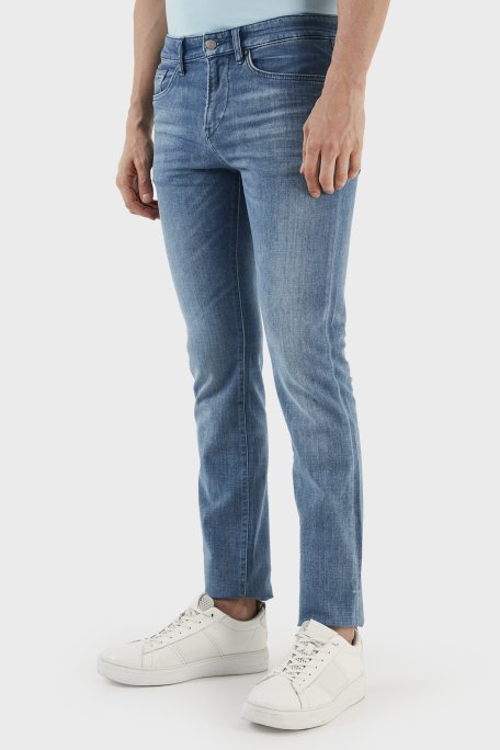 Boss Pamuklu Normal Bel Slim Fit Düz Paça Jeans Erkek Kot Pantolon 50488494 445 MAVİ - 9