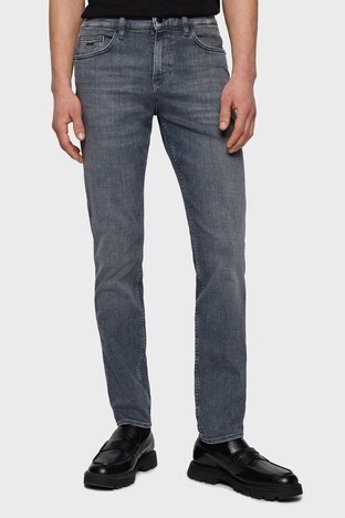 Boss - Boss Pamuklu Normal Bel Slim Fit Jeans Erkek Kot Pantolon 50470490 030 GRİ
