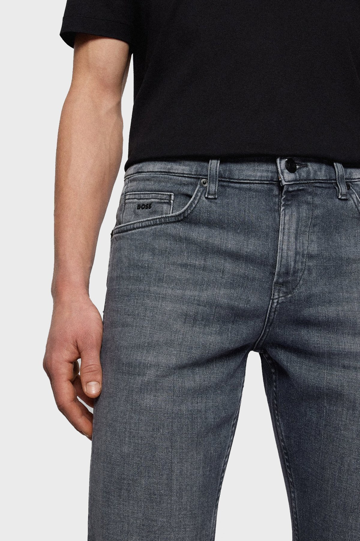 Boss Pamuklu Normal Bel Slim Fit Jeans Erkek Kot Pantolon 50470490 030 GRİ