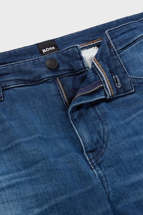 Boss Pamuklu Normal Bel Slim Fit Pantolon Erkek Kot Pantolon 50491002 421 LACİVERT - 5