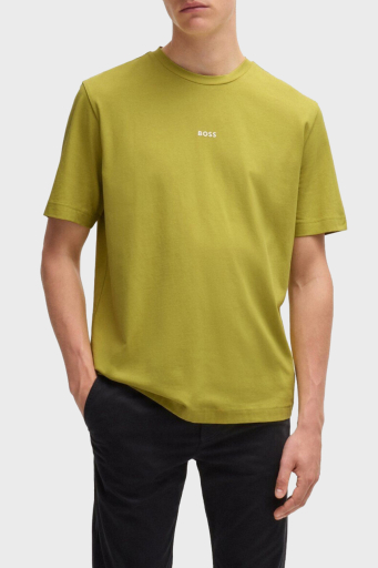 Boss Pamuklu Regular Fit Bisiklet Yaka Erkek T Shirt 50473278 398 FISTIK YEŞİL - 1