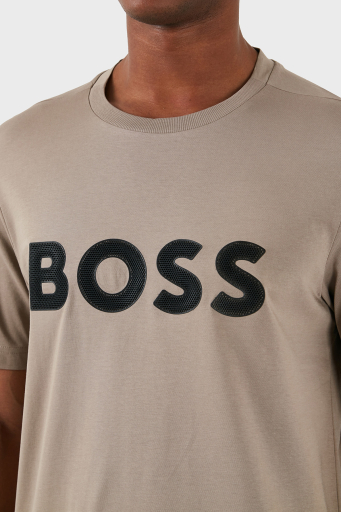 Boss Pamuklu Regular Fit Bisiklet Yaka Erkek T Shirt 50512866 334 HAKİ - 12