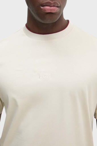 Boss Pamuklu Regular Fit Bisiklet Yaka Erkek T Shirt 50518631 131 KREM - 4