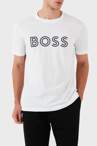 Boss Pamuklu Regular Fit Bisiklet Yaka Erkek T Shirt 50519358 100 BEYAZ - 2