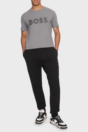 Boss Pamuklu Regular Fit Bisiklet Yaka Erkek T Shirt 50519358 251 GRİ - 2