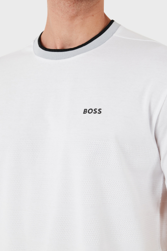 Boss Pamuklu Regular Fit Bisiklet Yaka Erkek T Shirt 50519366 100 BEYAZ - 5