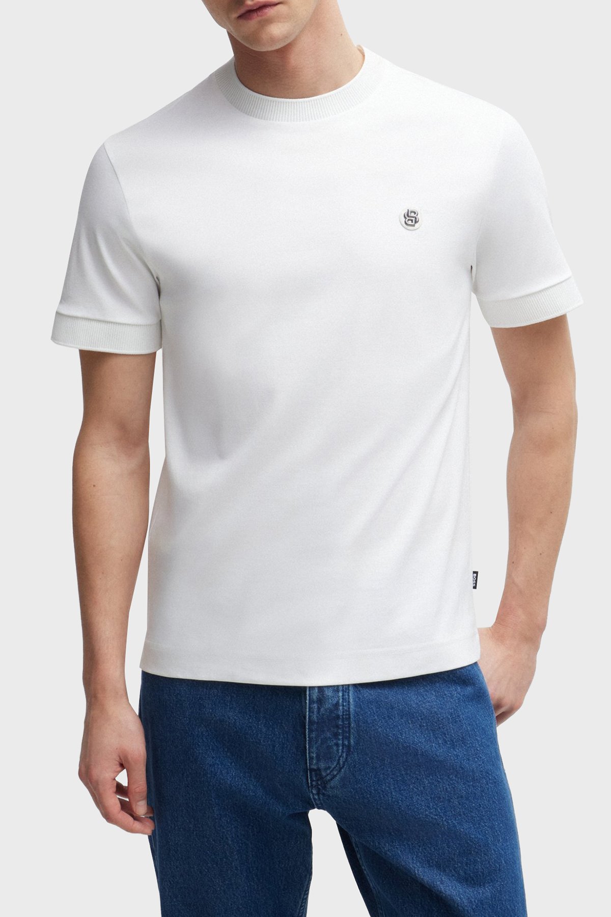 Boss Pamuklu Regular Fit Bisiklet Yaka Erkek T Shirt