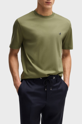 Boss Pamuklu Regular Fit Bisiklet Yaka Erkek T Shirt 50520298 311 HAKİ - 1