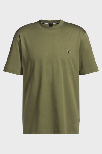 Boss Pamuklu Regular Fit Bisiklet Yaka Erkek T Shirt 50520298 311 HAKİ - 5