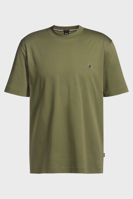 Boss Pamuklu Regular Fit Bisiklet Yaka Erkek T Shirt 50520298 311 HAKİ - 10