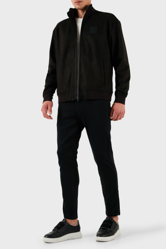 Boss Pamuklu Regular Fit Dik Yaka Fermuarlı Erkek Sweat 50531043 001 SİYAH - 8