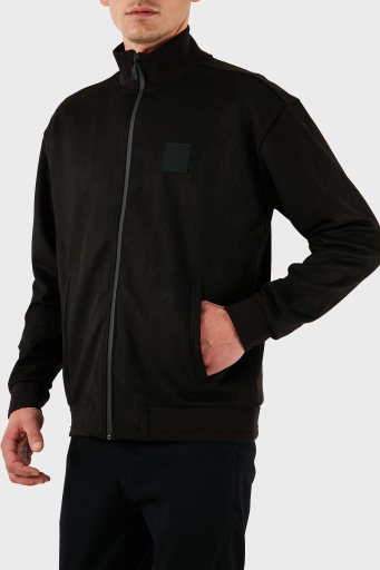 Boss Pamuklu Regular Fit Dik Yaka Fermuarlı Erkek Sweat 50531043 001 SİYAH - 10