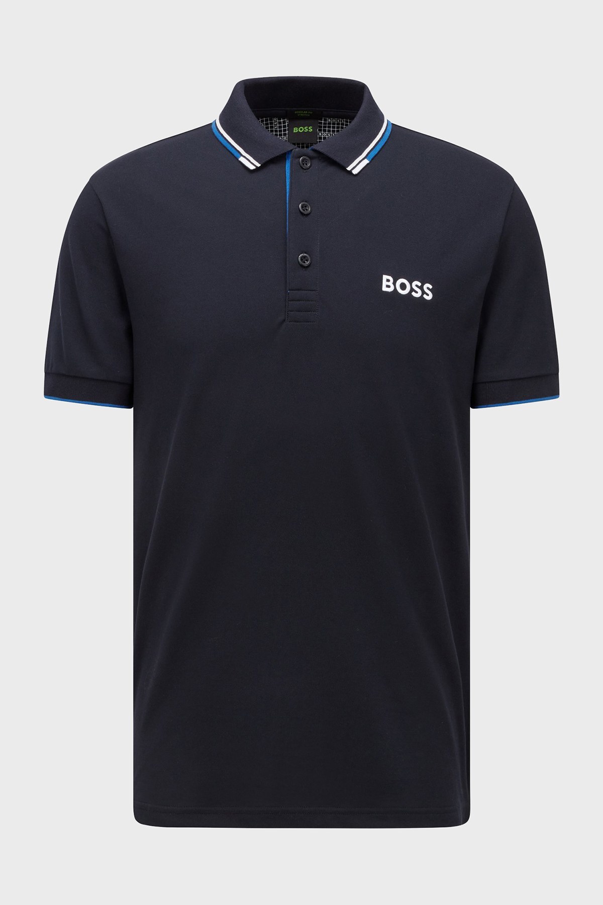 Boss Pamuklu Regular Fit Düğmeli T Shirt Erkek Polo 50469102 402 LACİVERT