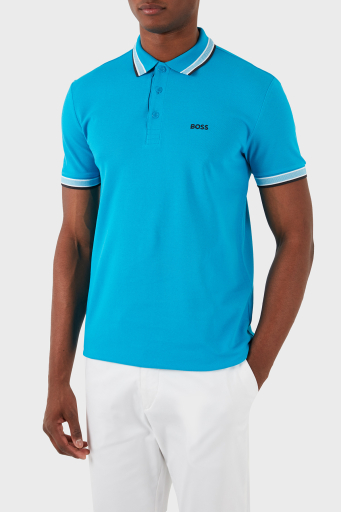 Boss Pamuklu Regular Fit Erkek Polo Yaka T Shirt 50469055 442 MAVİ - 7