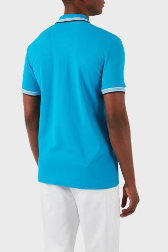 Boss Pamuklu Regular Fit Erkek Polo Yaka T Shirt 50469055 442 MAVİ - 9