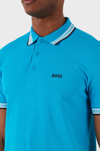 Boss Pamuklu Regular Fit Erkek Polo Yaka T Shirt 50469055 442 MAVİ - 11