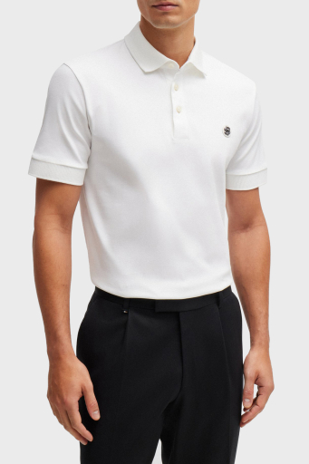 Boss Pamuklu Regular Fit Erkek Polo Yaka T Shirt 50520297 100 BEYAZ - 6