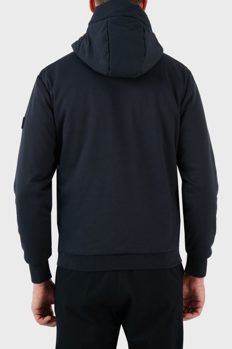 Boss Pamuklu Regular Fit Fermuarlı Kapüşonlu Erkek Sweat 50494276 404 LACİVERT - 3