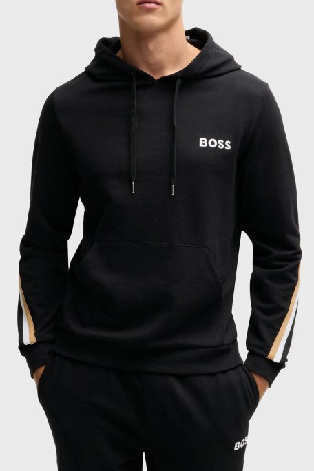 Boss Pamuklu Regular Fit Kapüşonlu Erkek Sweat 50521884 001 SİYAH - 1