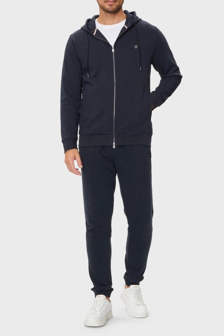 Boss Pamuklu Regular Fit Kapüşonlu Fermuarlı Erkek Sweat 50520303 404 LACİVERT - 2