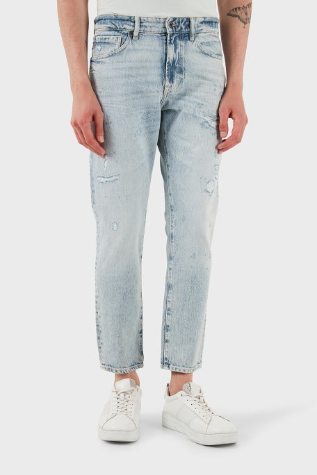 Boss Pamuklu Regular Fit Normal Bel Düz Paça Jeans Erkek Kot Pantolon 50537835 455 MAVİ - 1