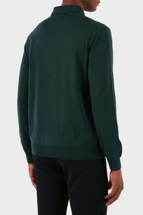 Boss % 100 Pamuk Regular Fit Polo Yaka Erkek Kazak 50476357 385 YEŞİL - 3