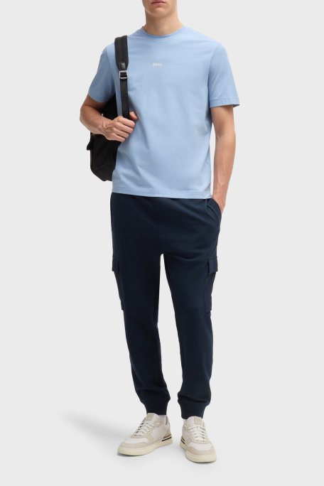 Boss Pamuklu Relaxed Fit Kargo Cepli Spor Erkek Pantolon 50522459 404 LACİVERT - 2