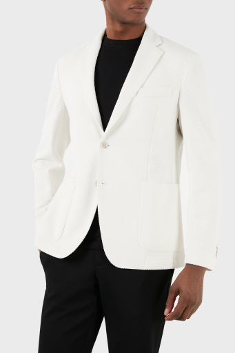 Boss Pamuklu Slim Fit Blazer Erkek Ceket 50510343 100 BEYAZ - 1