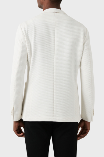 Boss Pamuklu Slim Fit Blazer Erkek Ceket 50510343 100 BEYAZ - 3